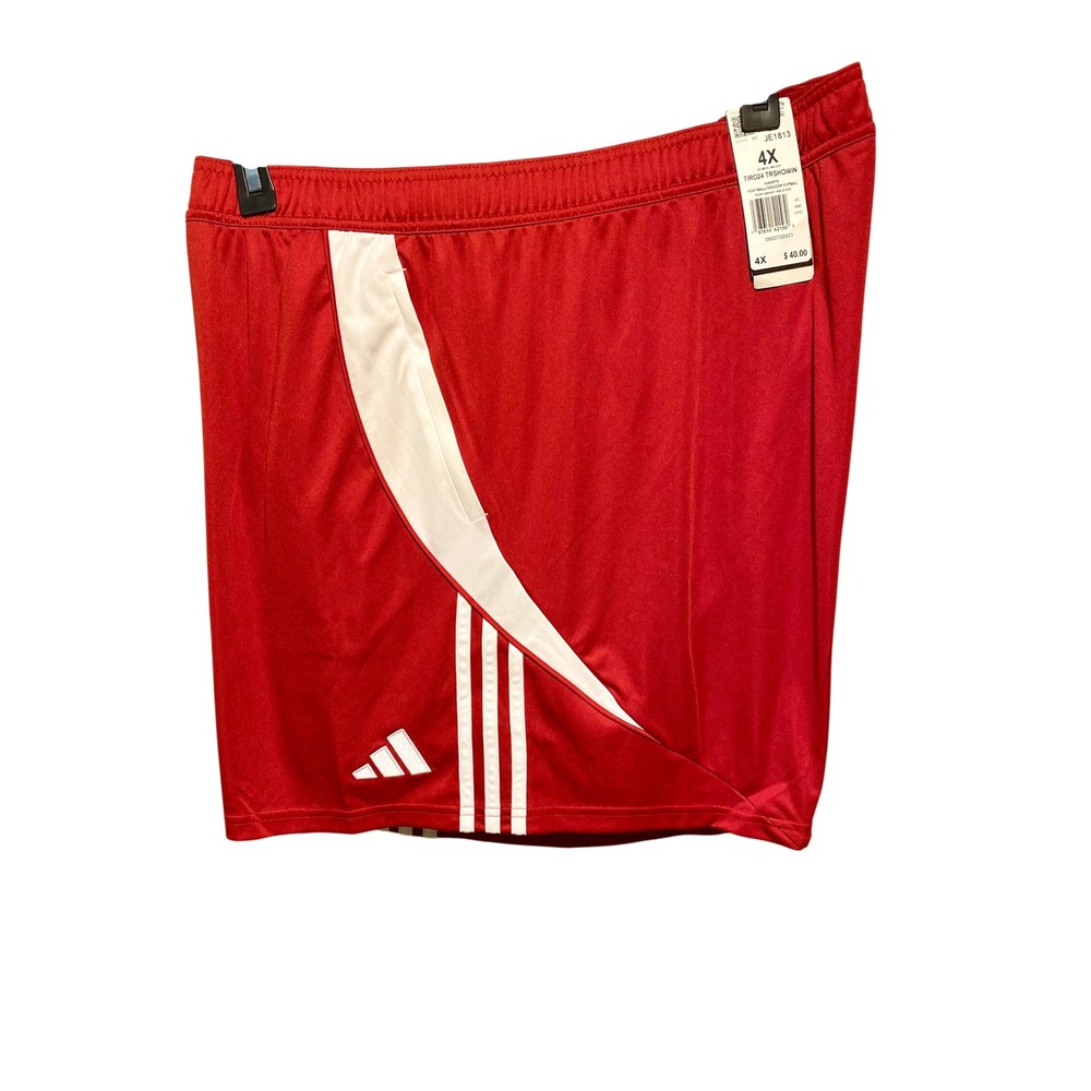 Adidas Womens Tiro 24 Training Shorts Red White JE1813 Plus Size 4X NEW